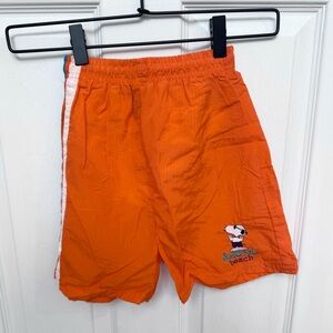 Vintage Kids SNOOPY Joe Cool Orange swim trunks Sz 6